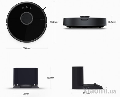 Робот пылесос моющий Xiaomi RoboRock Vacuum Cleaner 2 Black S55